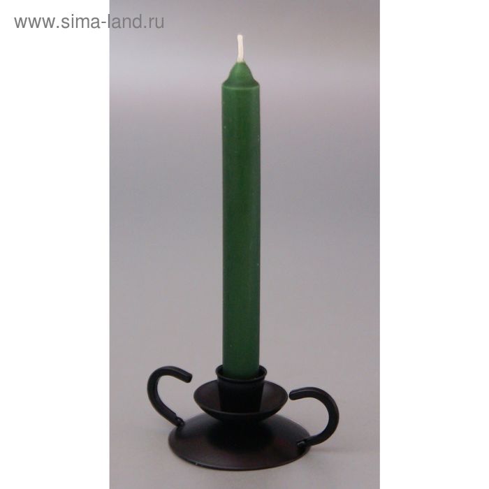 Набор свечей столовых, 2,3х 24,5 см, 4 штуки, 40гр, тёмно-зелёный - Фото 1