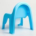 Горшок-стульчик с крышкой, голубой - Фото 4