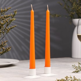 Набор свечей античных ароматических "Апельсин", 2,3х 24,5 см, 5 ч, 55 г, 2 штуки, оранжевый