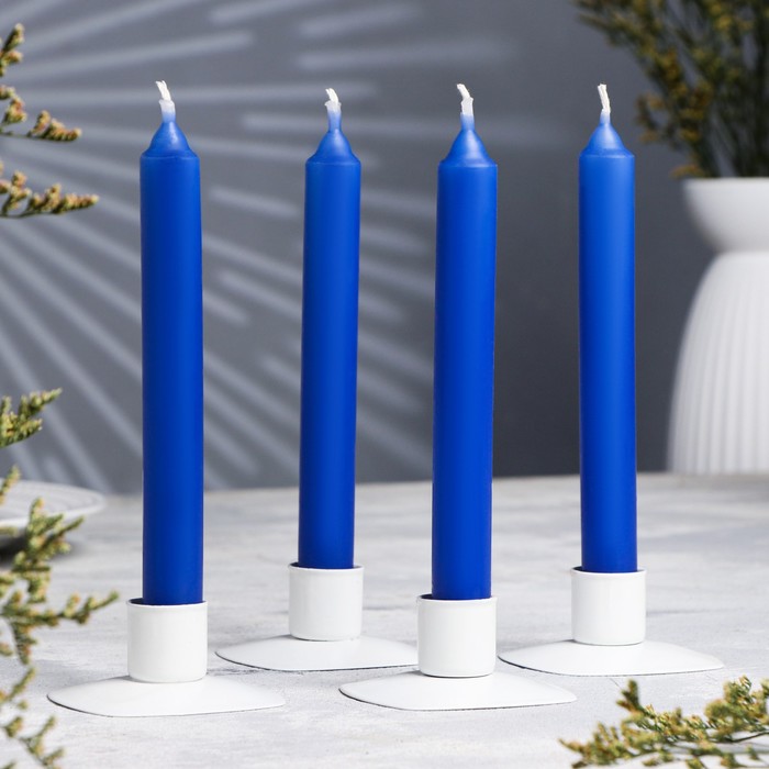 Набор свечей столовых ароматических "Лаванда", 17,5 х 1,8 см, 40 г, 5 ч, 4 штуки - Фото 1