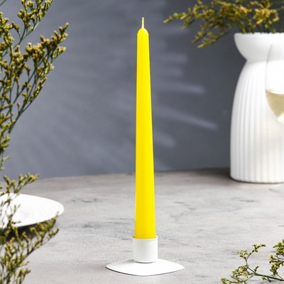 Свеча античная, 2.3×24.5 см, 5 ч, 55 г, жёлтая