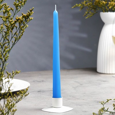 Свеча античная, 2.3×24.5 см, 5 ч, 55 г, синяя