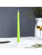 Свеча античная, 2.3?24.5 см, 5 ч, 55 г, зелёная (комплект 2 шт) - фото 68025941