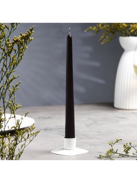 Свеча античная, 2.3?24.5 см, 5 ч, 55 г, чёрная (комплект 2 шт)