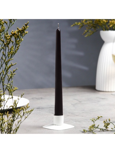 Свеча античная, 2,3х 24,5 см, 5 ч, 55 г, чёрная