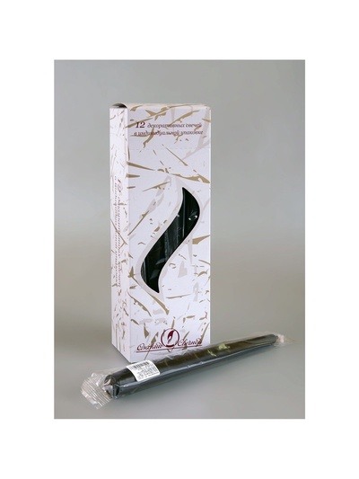 Свеча античная, 2.3×24.5 см, 5 ч, 55 г, чёрная