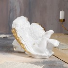 Статуэтка "Ангел лежащий", бело-золотистый цвет, 19 см - Фото 4