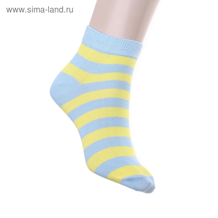 Носки женские арт.12231, размер 25, цвет голубой/жёлтый - Фото 1