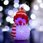 Игрушка световая "Снеговик" (батарейки в комплекте) 6х13 см, 1 LED RGB, КРАСНЫЙ - Фото 1