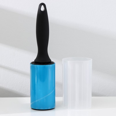 Ролик для чистки одежды Доляна, футляр, 23×6.5×6.5 см, синий