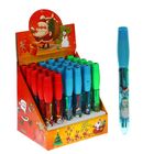 Ручка с подсветкой "Новый год", 4 разноцветных стержня, цвета МИКС - Фото 1