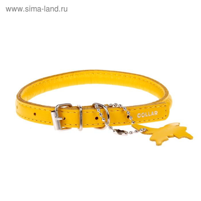 Ошейник CoLLaR Glomour для длинношерстных собак, 25-33 х 0,6 см, желтый - Фото 1