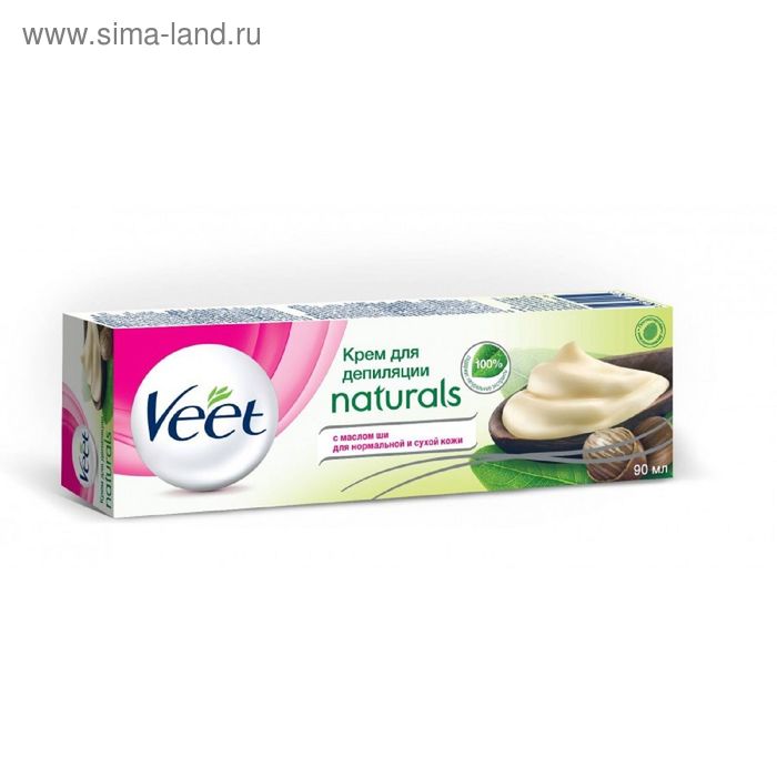 Крем для депиляции Veet Naturals с маслом ши, 90 мл - Фото 1