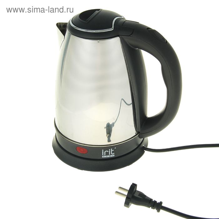 Чайник электрический Irit IR-1332, 2 л, 1500 Вт, серебристый - Фото 1