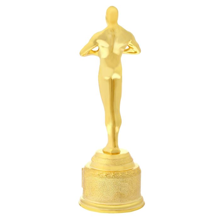 Наградная фигура мужская под нанесение, «Оскар», золото, 19 х 6 см - фото 1892127686