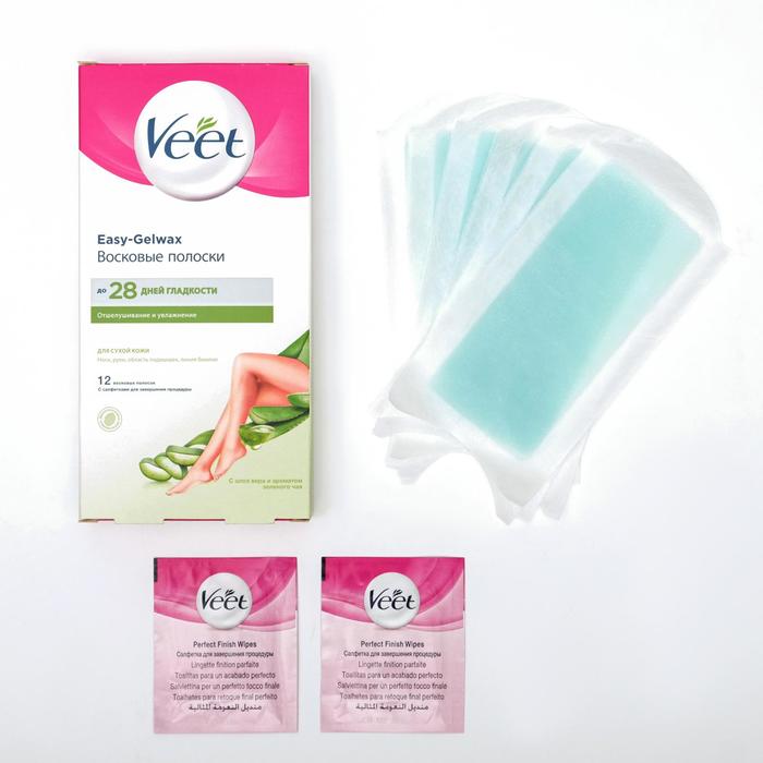 Восковые полоски Veet для сухой кожи, 12 шт. - Фото 1