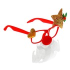 Карнавальные очки "Дед Мороз" со звездой - Фото 1
