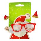 Карнавальные очки "Дедушка Мороз" с колпаками и бородой - Фото 2