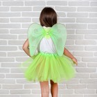 Карнавальный набор "Бабочка" 2 предмета: юбка 3-х слойная 30 см, крылья, цвет салатовый - Фото 1