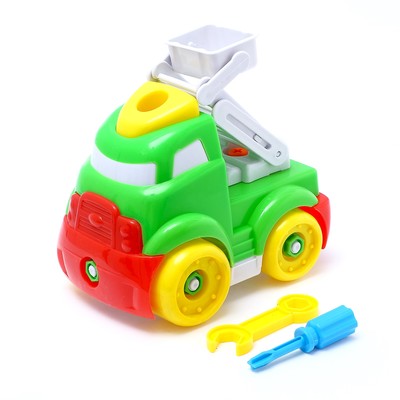 Конструктор для малышей «Машина с лестницей», 26 деталей, цвета МИКС