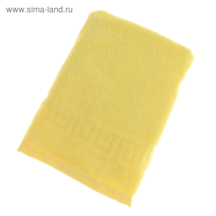Полотенце махровое 50х90 см, лимон, хлопок 100%, 430гр/м2 - Фото 1