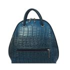 Сумка-рюкзак на молнии, 1 отдел, 1 наружный карман, синий крокодил - Фото 1