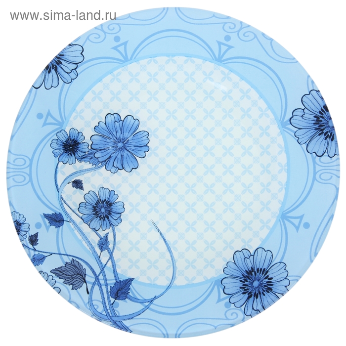 Тарелка десертная Доляна «Голубой восторг», d=20 см - Фото 1