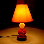 Лампа настольная абажур "Цветочный шарм" песочный 27х27х46,5 см - Фото 2