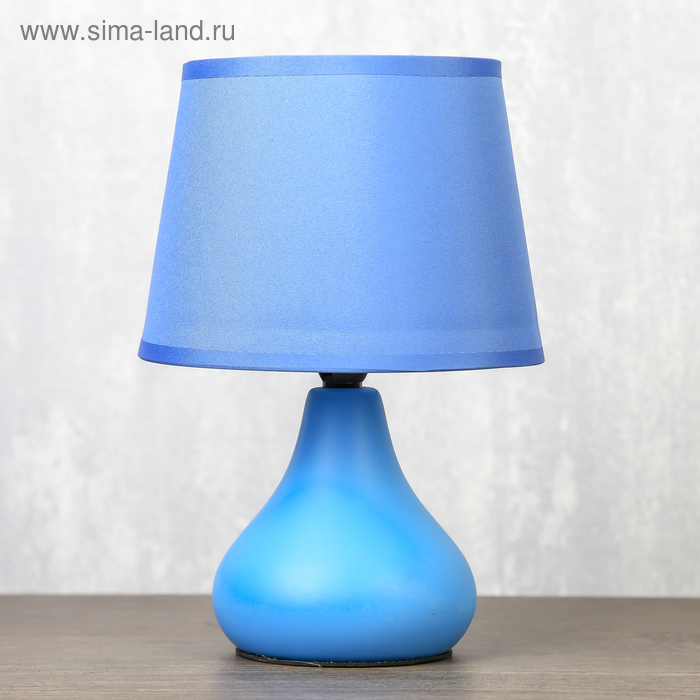 Лампа настольная абажур "Голубая груша" 26,5х14х14 см - Фото 1