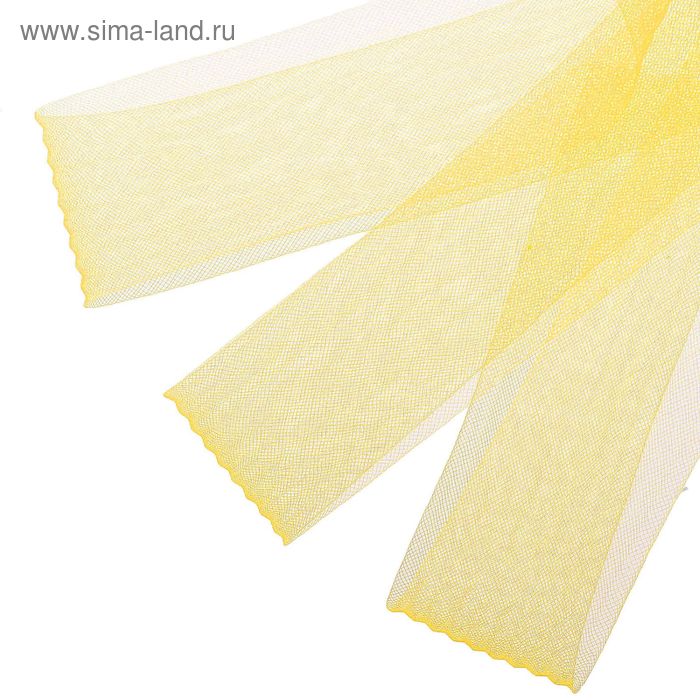 Регилин плоский, гофрированный, 70 мм, 20 ± 1 м, цвет жёлтый - Фото 1