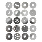 Экструдер металлический для пластики, винтовой, 19 насадок - Фото 6