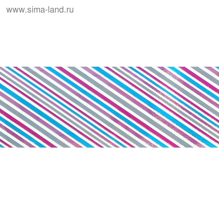 Переводная фольга для дизайна ногтей "Цветные полоски", 4х50см