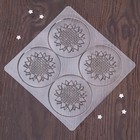 Набор молдов для украшения выпечки «Подсолнух, астра, лютик», 3 шт, 19×10,1 см, цвет прозрачный - Фото 4
