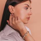 Серьги «Листочек» малый, розовое золочение - Фото 2