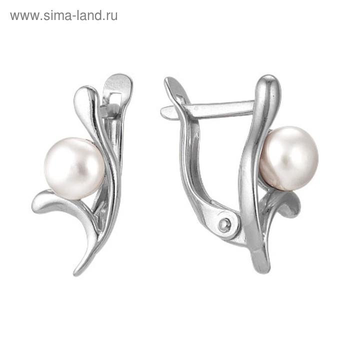 Серьги «Пробуждение» лепестки, посеребрение с оксидированием - Фото 1