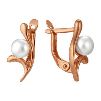 Серьги «Пробуждение» лепестки, позолота