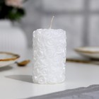 Свеча-цилиндр свадебная "Розы", 4,5х7,5 см, домашний очаг - фото 8483004