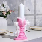 Свеча фигурная свадебная "Два ангела", 29,5х15 см, бело-розовая, 48 ч, домашний очаг - Фото 5