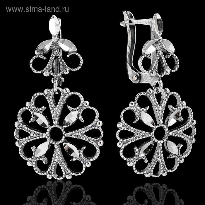 Серьги «Венесуэла», посеребрение с оксидированием - Фото 1