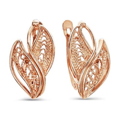 Серьги позолота «Лепесточки»