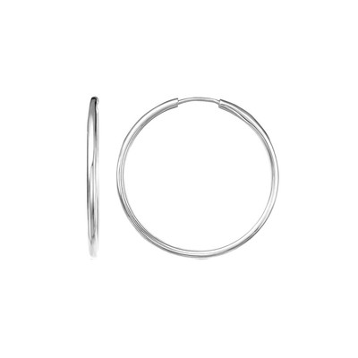 Серьги-кольца "Малые", d=1,5см, посеребрение