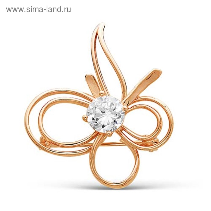 Брошь позолота «Бант» - Фото 1