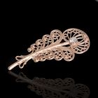 Брошь «Перышко», позолота - Фото 1