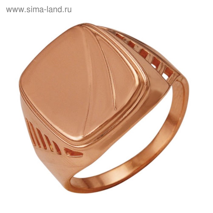 Кольцо позолота «Перстень» мужской, размер МИКС - Фото 1