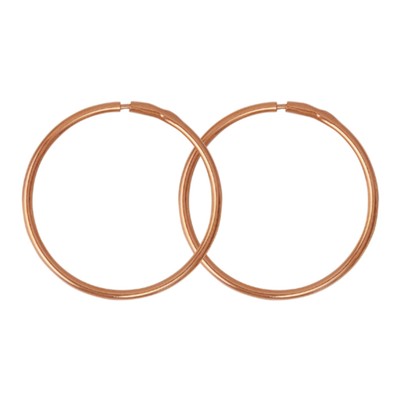 Серьги-кольца d=2,5см, розовое золочение 2.5