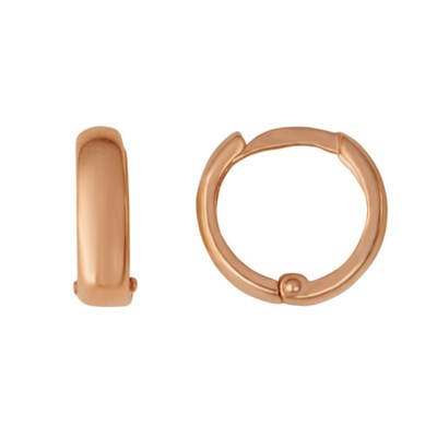 Серьги «Кольца» объёмные, малые, позолота d=1.3