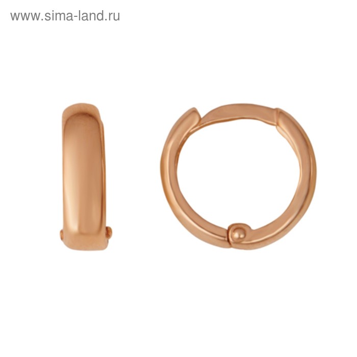 Серьги «Кольца» объёмные, малые, позолота d=1.3 - Фото 1