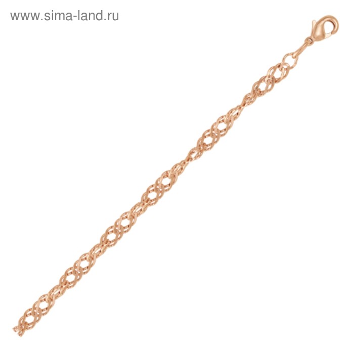 Браслет «Плетение Нонна» кручёный, позолота, 18 размер - Фото 1