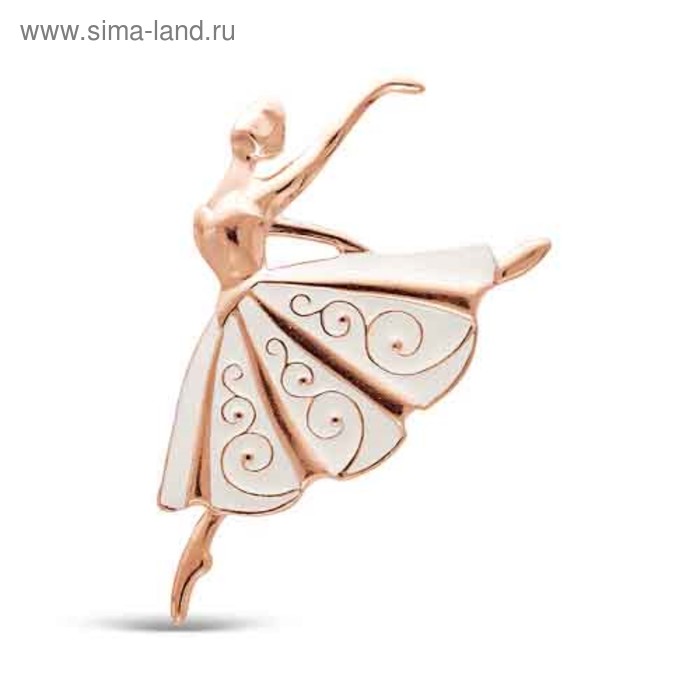 Брошь позолота «Балерина» - Фото 1
