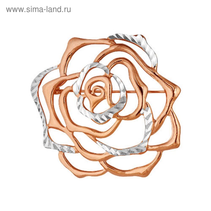 Брошь позолота «Роза» - Фото 1